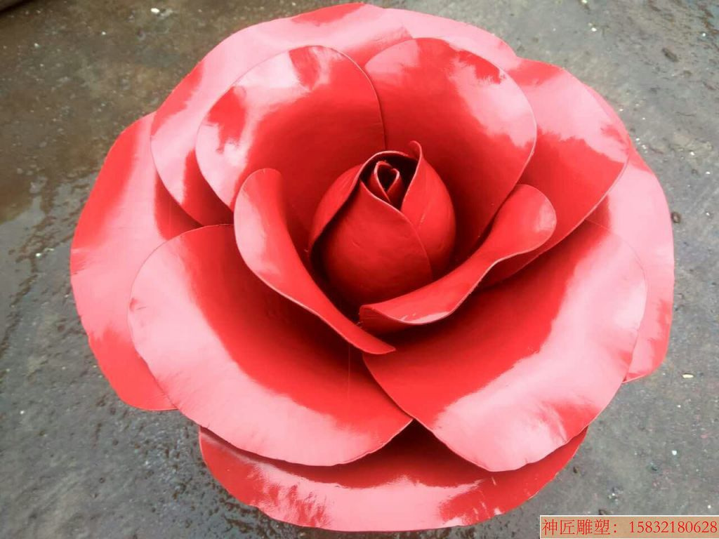 不锈钢玫瑰花雕塑 玫瑰花雕塑图片 玫瑰花雕塑设计制作厂家
